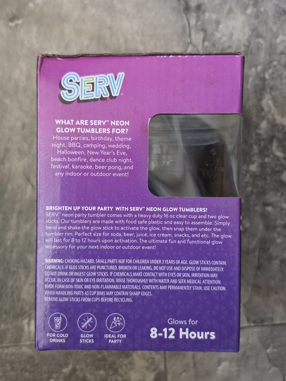 Neon Glow Tumblers - 4 Pack (Multicolor) BNIB